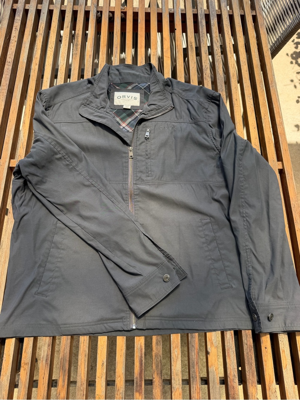 Orvis Men’s Charcoal Gray Lightweight Zip Jacket